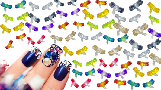 3D Mini Dragonfly Nail Art Charms Decor for Manicure DIY Crafts Jewelry Accessories