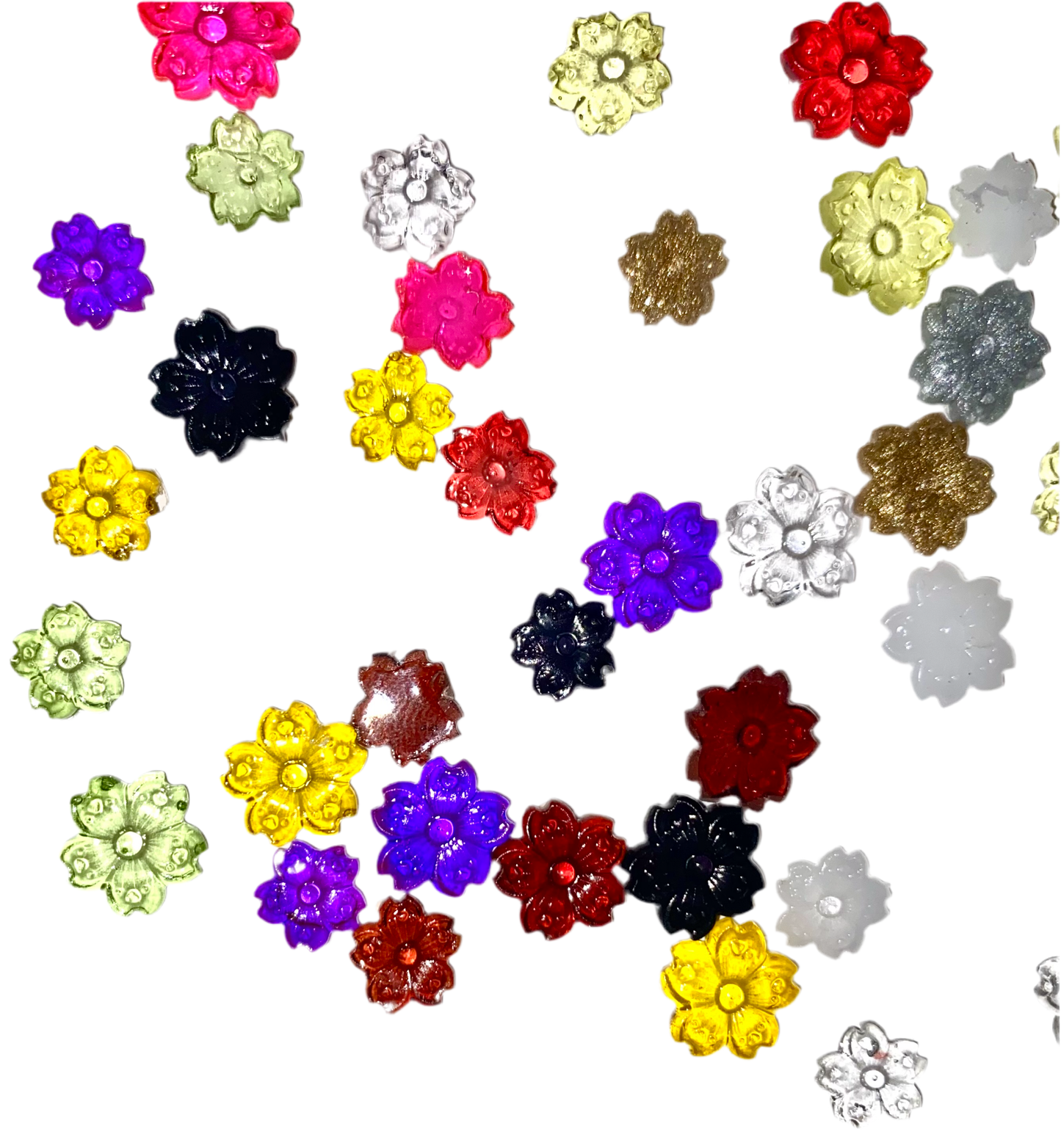 3D Mini 5 Petal Flower Nail Art Charms Decor for Manicure DIY Crafts Jewelry Accessories