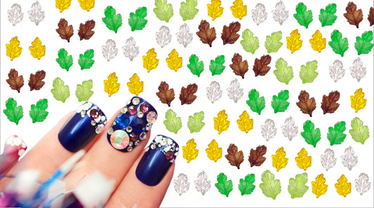 3D Mini Fall Leaf Nail Art Charms Decor for Manicure DIY Crafts Jewelry Accessories