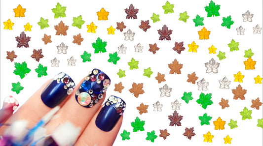 3D Mini Maple Leaf Fall Nail Art Charms decor for Manicure DIY Crafts Jewelry Accessories