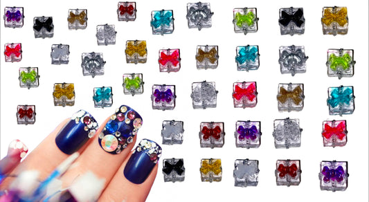 3D Square Gift Box Charm Nail Art Decor for Manicure DIY Crafts Jewelry Accessories