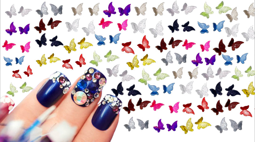 3D Mini Butterfly Nail Art Charms Decor for Manicure DIY Crafts Jewelry Accessories